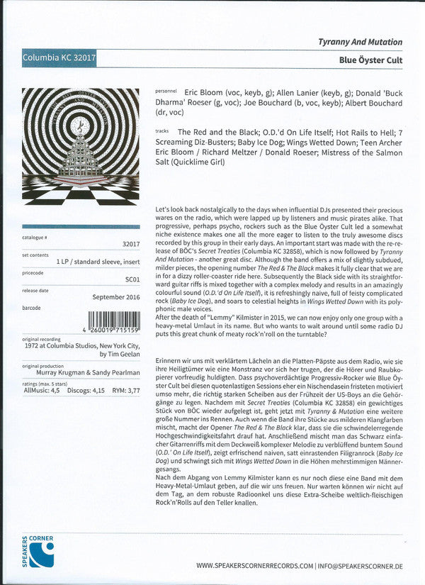 Tyranny And Mutation - Front Cover