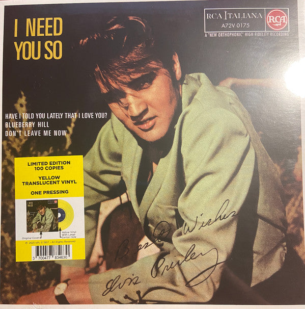I Need You So Edition Limitée Vinyle Jaune - Front Cover