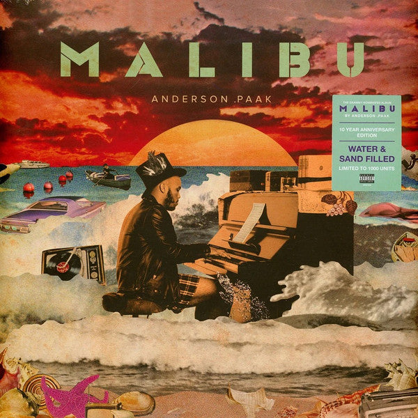 Malibu 10 Year Anniversary Édition Limitée Vinyle remplis dʼeau et de sable - Front Cover