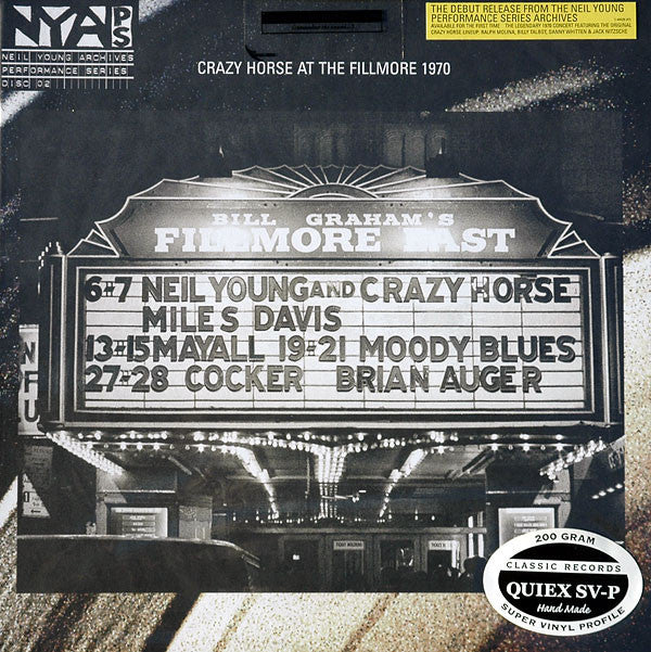 Live at the Fillmore East - Front Cover
