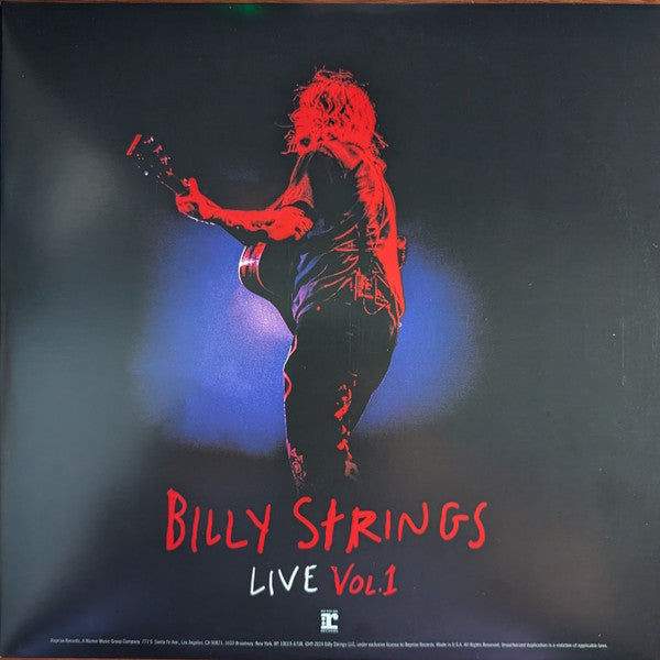 Billy Strings Live Volume 1 - Front Cover