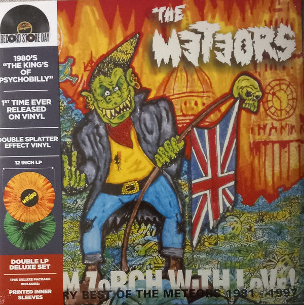 From Zorch With Love : The Very Best Of The Meteors 1981-1997 Vinyle Rouge, Orange, Noir et Vert Marbré - Front Cover