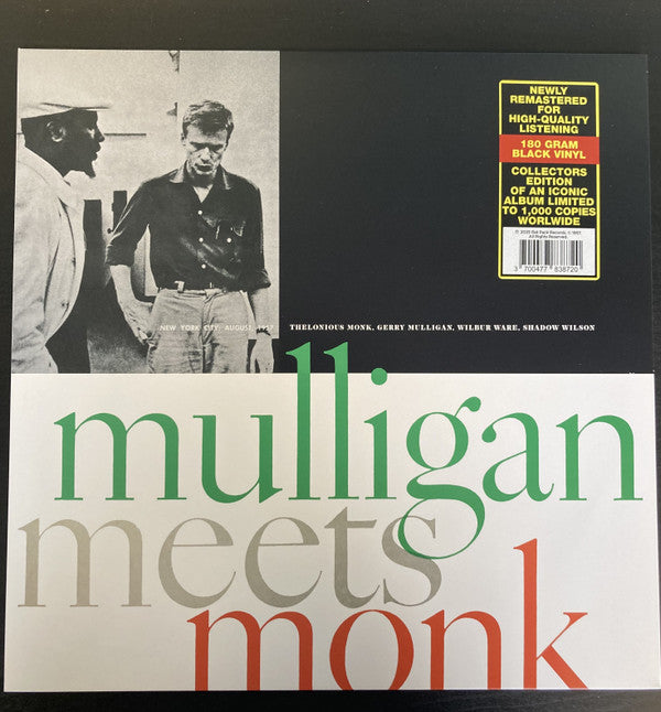 Mulligan Meets Monk Édition Limitée - Front Cover