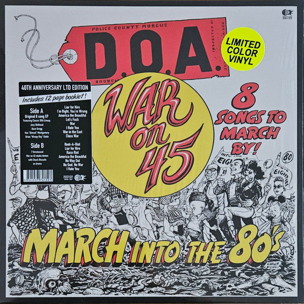 War On 45 40ème Anniversaire Édition Limitée Vinyle Jaune Marbré - Front Cover