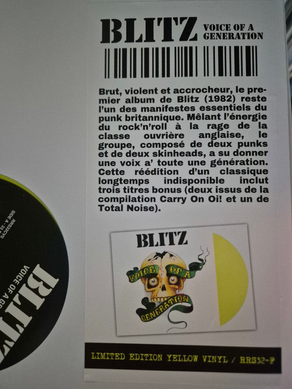 Voice Of A Generation Édition Limitée Vinyle Jaune - Front Cover