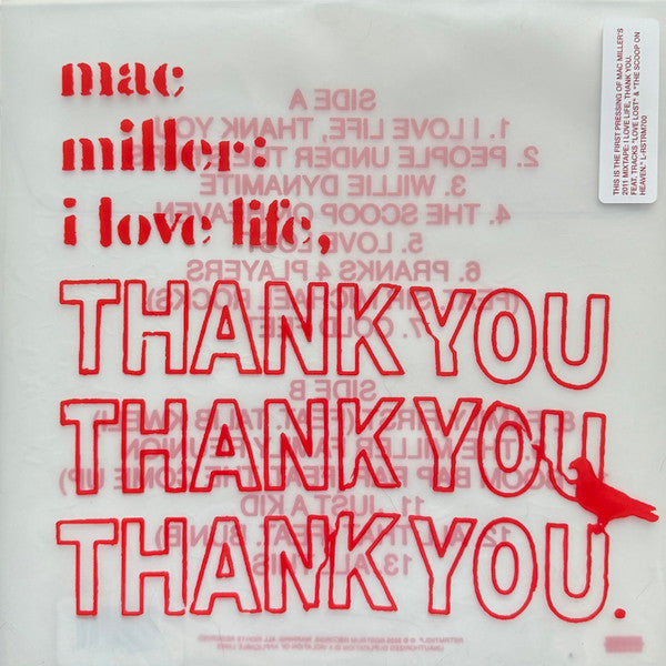 I Love Life, Thank You Vinyle Transparent - Front Cover